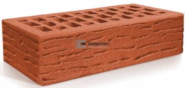 Евротон кирпич клинкерный "Бордо" рифленый короед