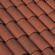 Керамическая черепица Braas Галиан 12  28,5*43,7 состаренный красный