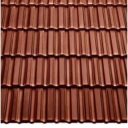 Керамическая черепица Braas модель Гранат 13V 260*43,0 глазурь каштан