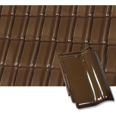 Керамическая черепица Roben MonzaPlus коричневая ангобированная  