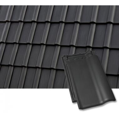 Керамическая черепица Roben PIEMONT антрацит ангобированная