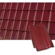 Керамическая черепица Roben PIEMONT вишневая  ангобированная 