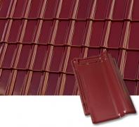 Керамическая черепица Roben PIEMONT вишневая  ангобированная 