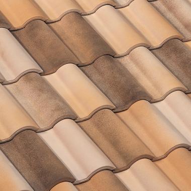 Керамическая черепица Braas Roman 13 28,0*44,00 белый с патиной